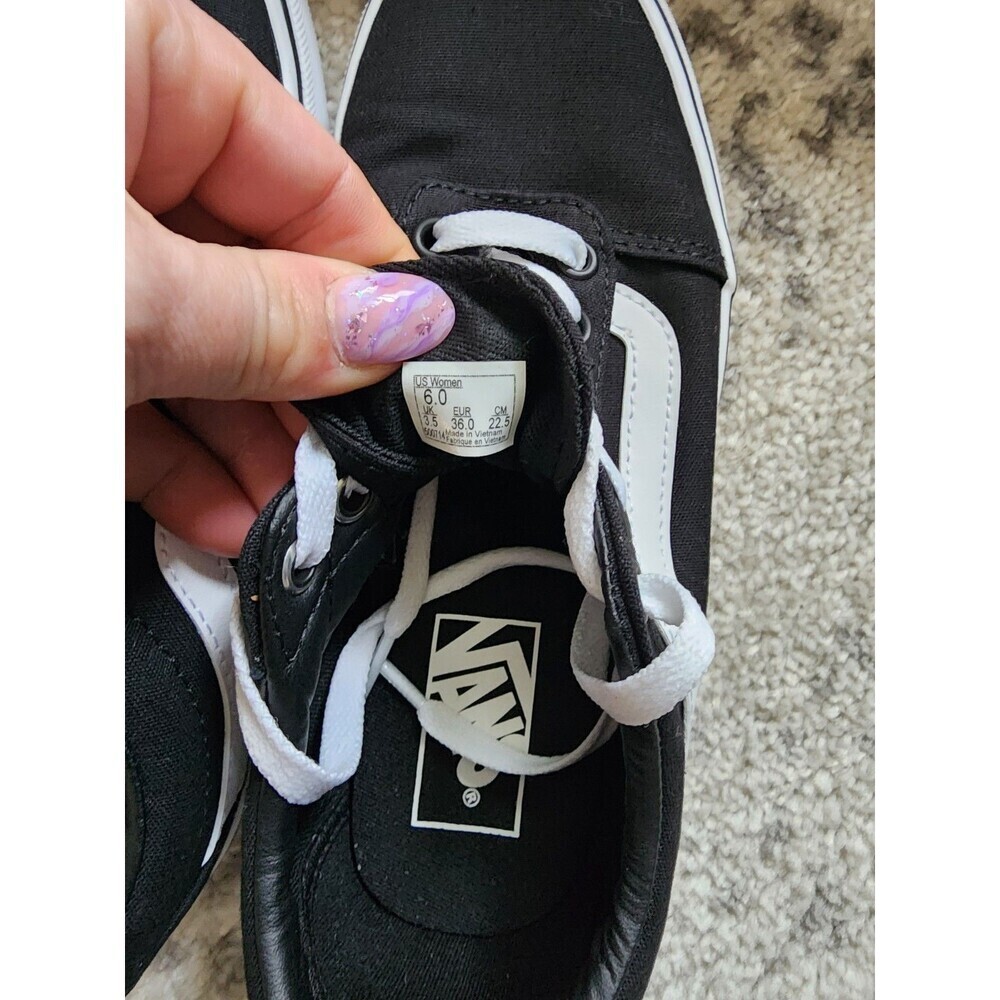 Vans Ward Canvas Black White Women's Size 6 Shoes Classic Sneakers VN0A3IUN187 - Picture 8 of 9